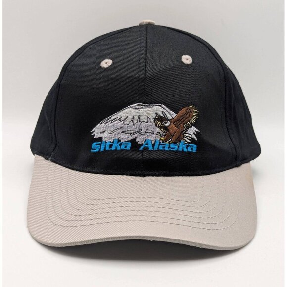 Sitka Alaska Mountain Eagle Hiking Nature Strap Back Hat Cap Cruise Parks - Picture 2 of 5